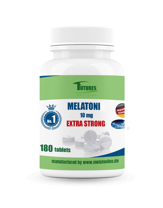 Melatonin 10 mg 180 Tabletten von Futures Nutrition – Hergestellt in Deutschland