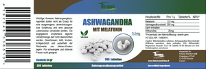 Ashwagandha med Melatoni 365 tabletter - for god og høj kvalitet stresslindring