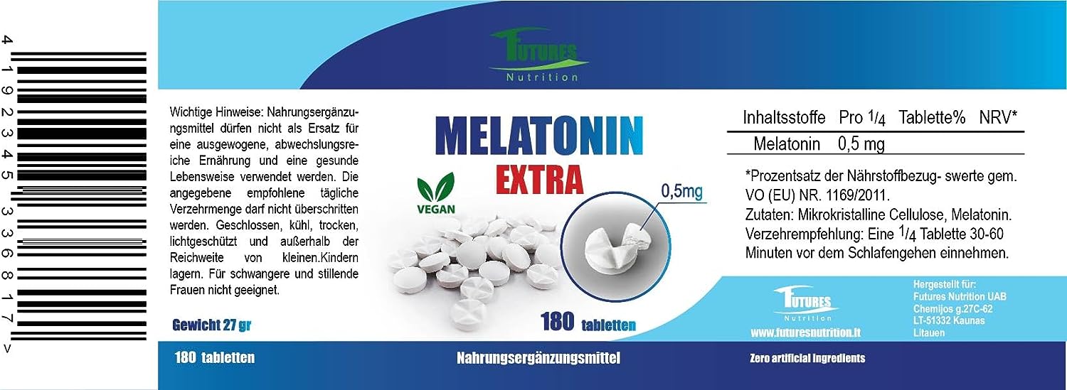 Melatoni 2mg Natürliche Schlafstörungen Tabletten - Schlaftabletten