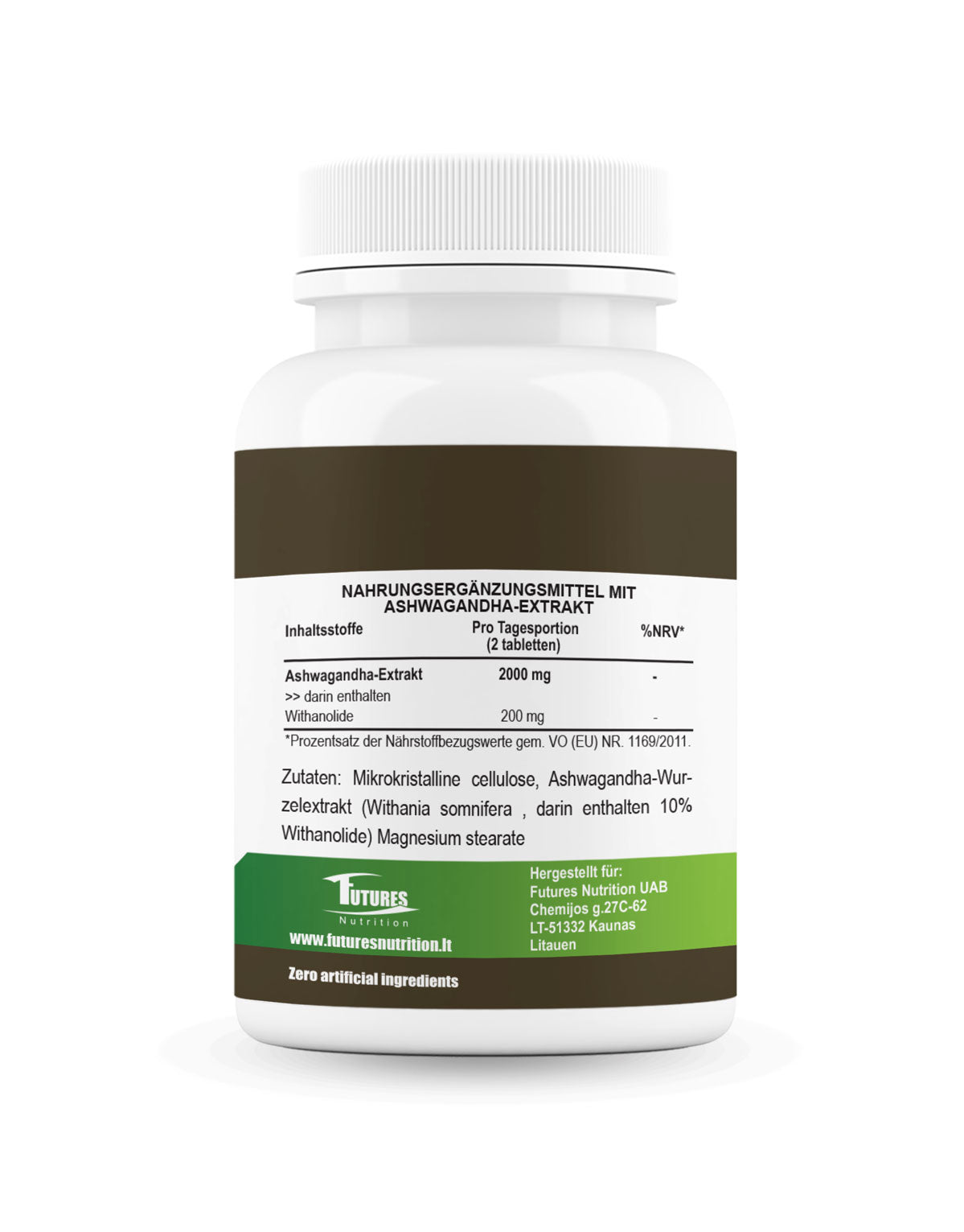 Vegan Ashwagandha Tabletten zur täglichen Anwendung