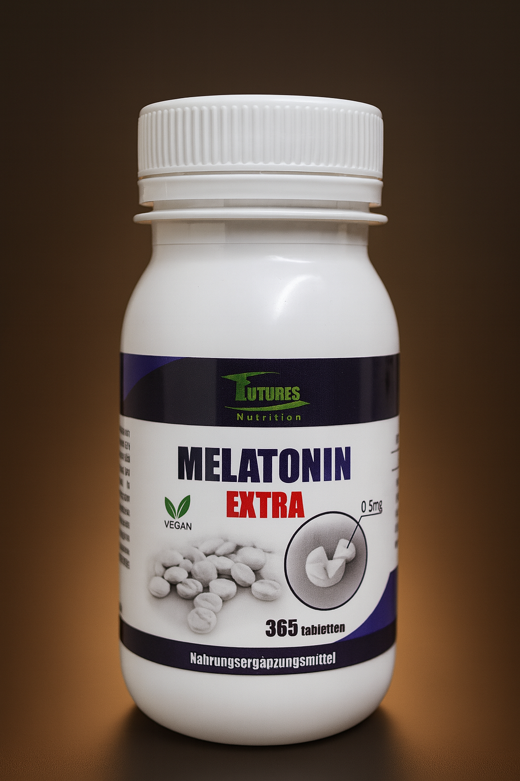 Melatonin 2 mg 365 Tabletten Flasche Vorderseite
