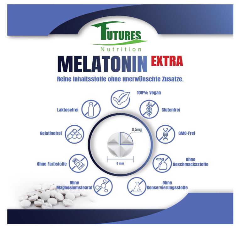 Melatoni 2mg Natürliche Schlafstörungen Tabletten - Schlaftabletten